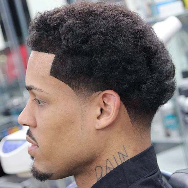 Afro Taper Fade Haircut for African American Men